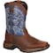 Durango Kids Western Boot, 4 M, Leather, 8 in H, Dark Brown/Blue DWBT053 - alternate 7